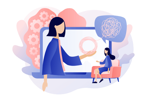 therapist helping patient feel better