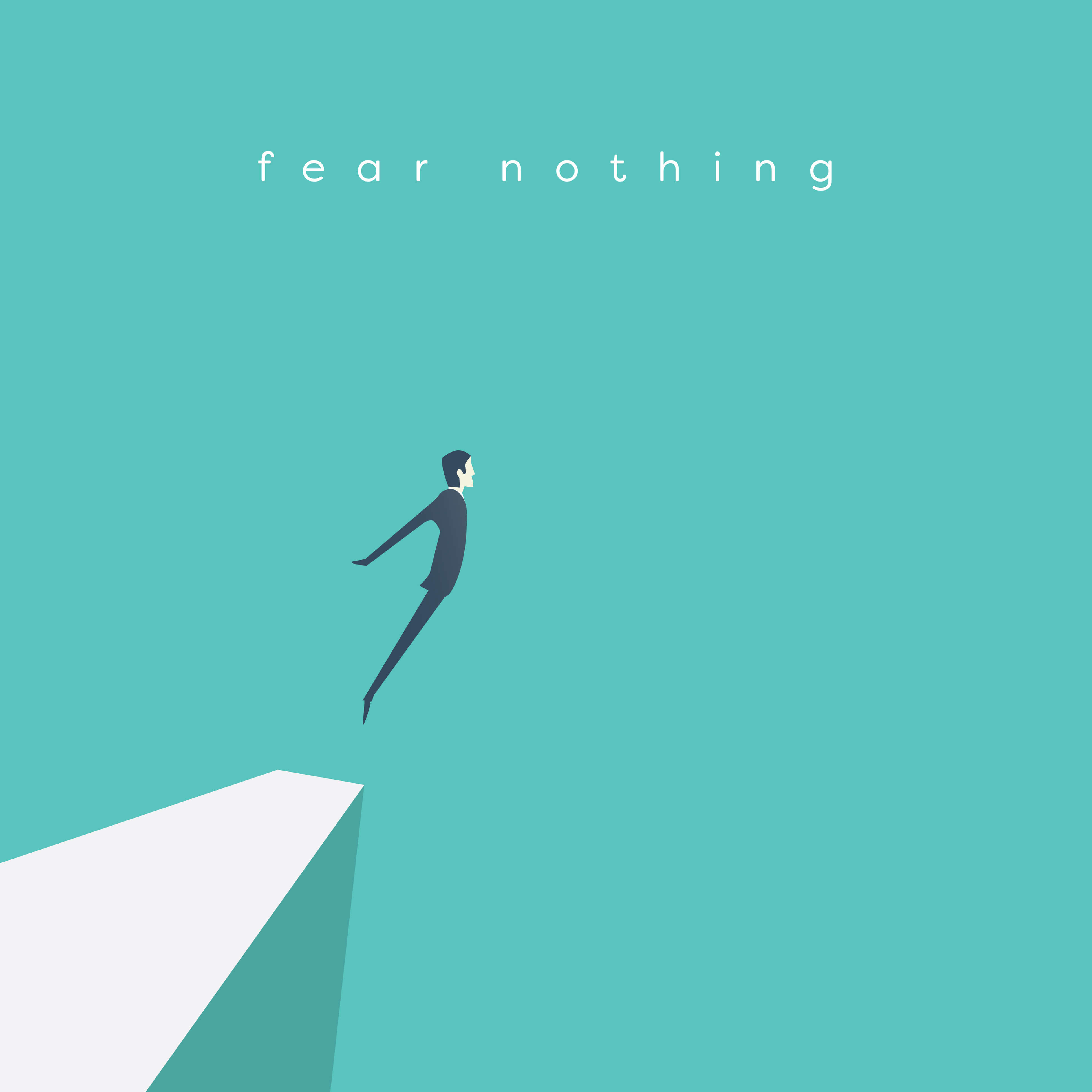man breaking free from fear