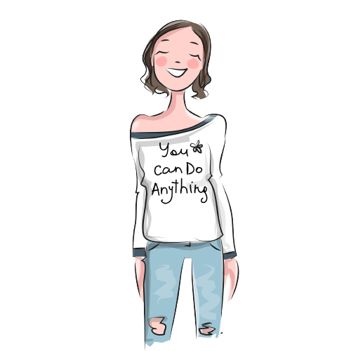 girl feeling happy